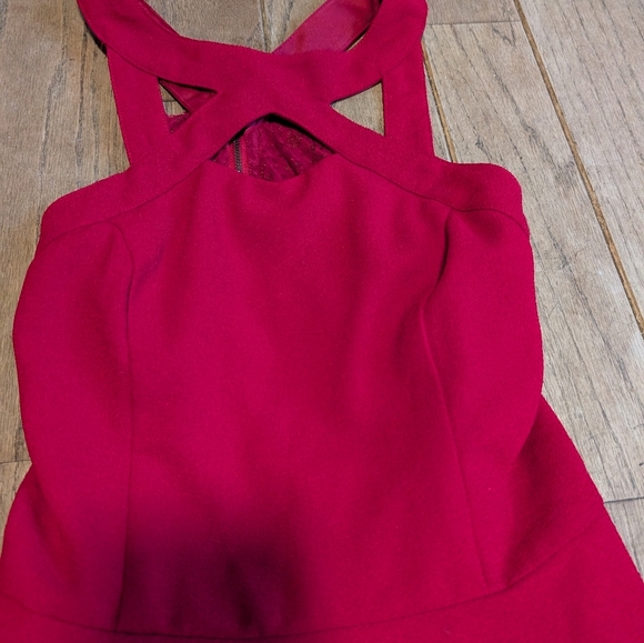 Juniors Speechless Bright Red Sleeveless Lace Back Dress Size 3 - Picture 3 of 7